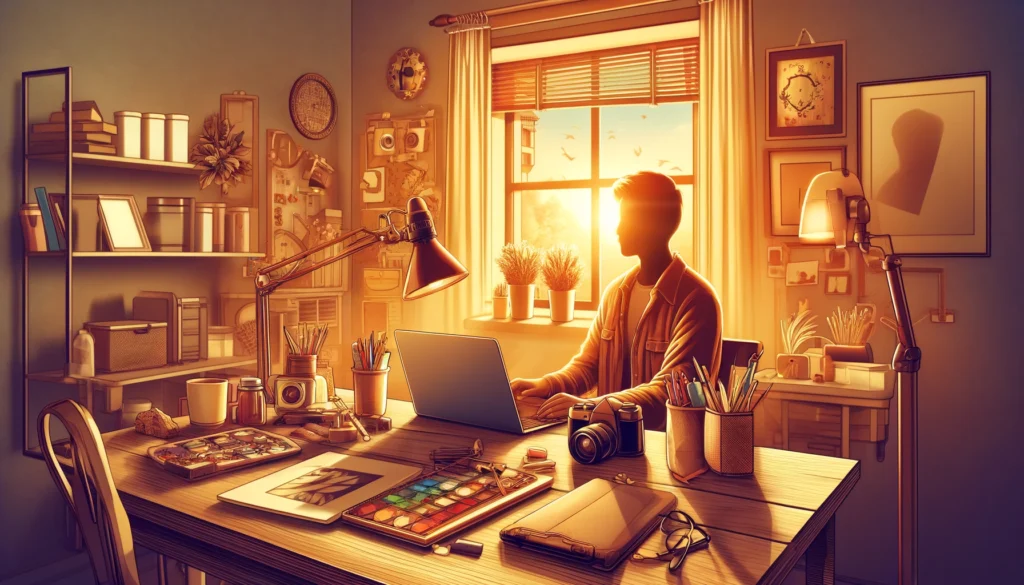 Illustration representing different creative side hustles
